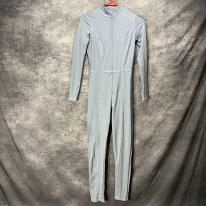 JLUXLABEL Skinsuit Catsuit Jumpsuit Womens Size S Gray One Piece Sexy Slimming
